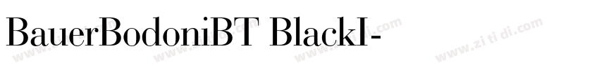 BauerBodoniBT BlackI字体转换